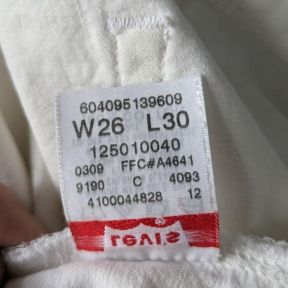 Vintage Levi's 501XX White Denim Jeans Size 26/30 - Picture 8 of 8